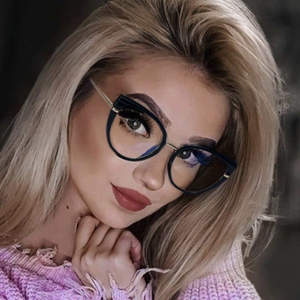 🧬 Blue Cat Eye Anti-blue Glasses